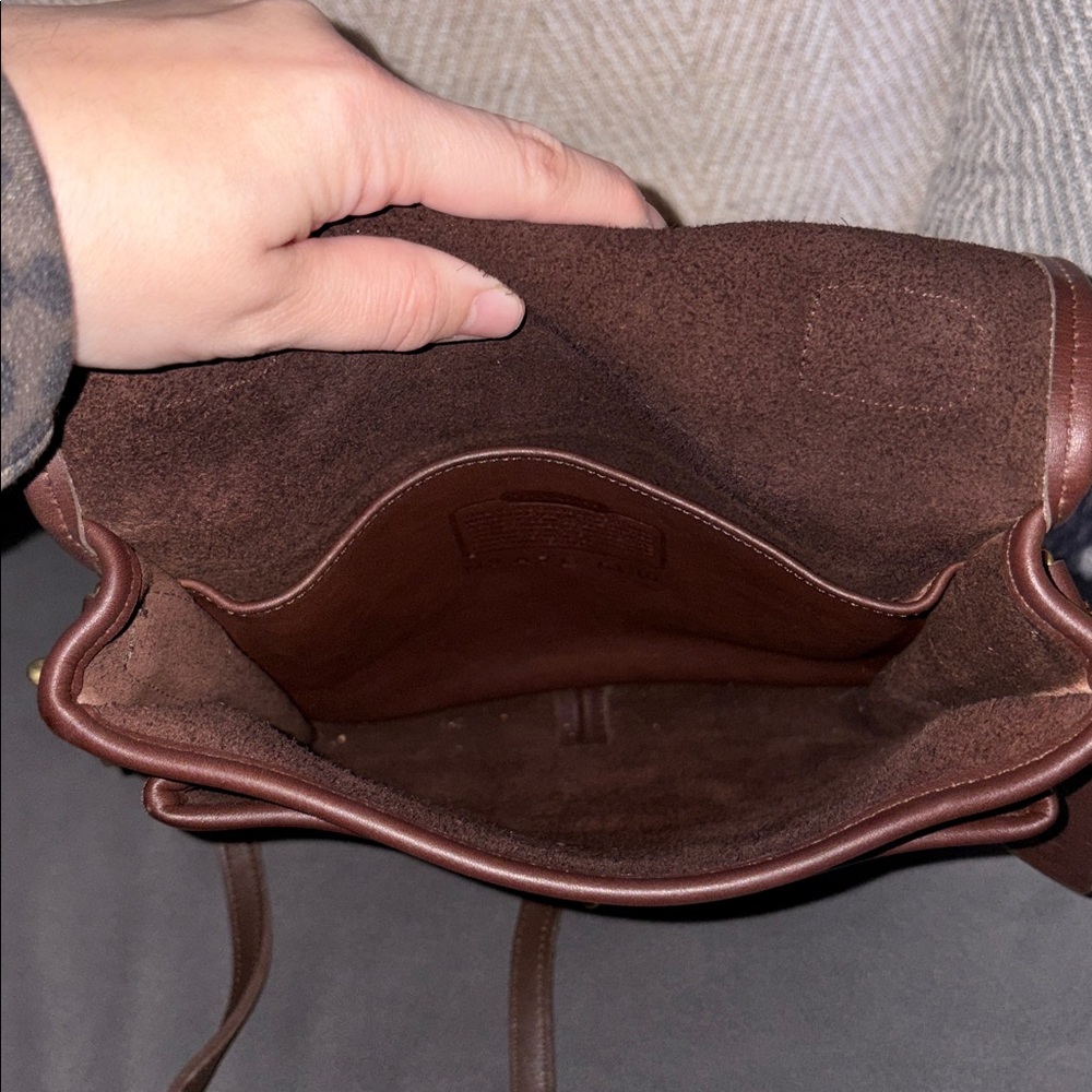 Vintage coach brown leather crossbody - Picture 10 of 12